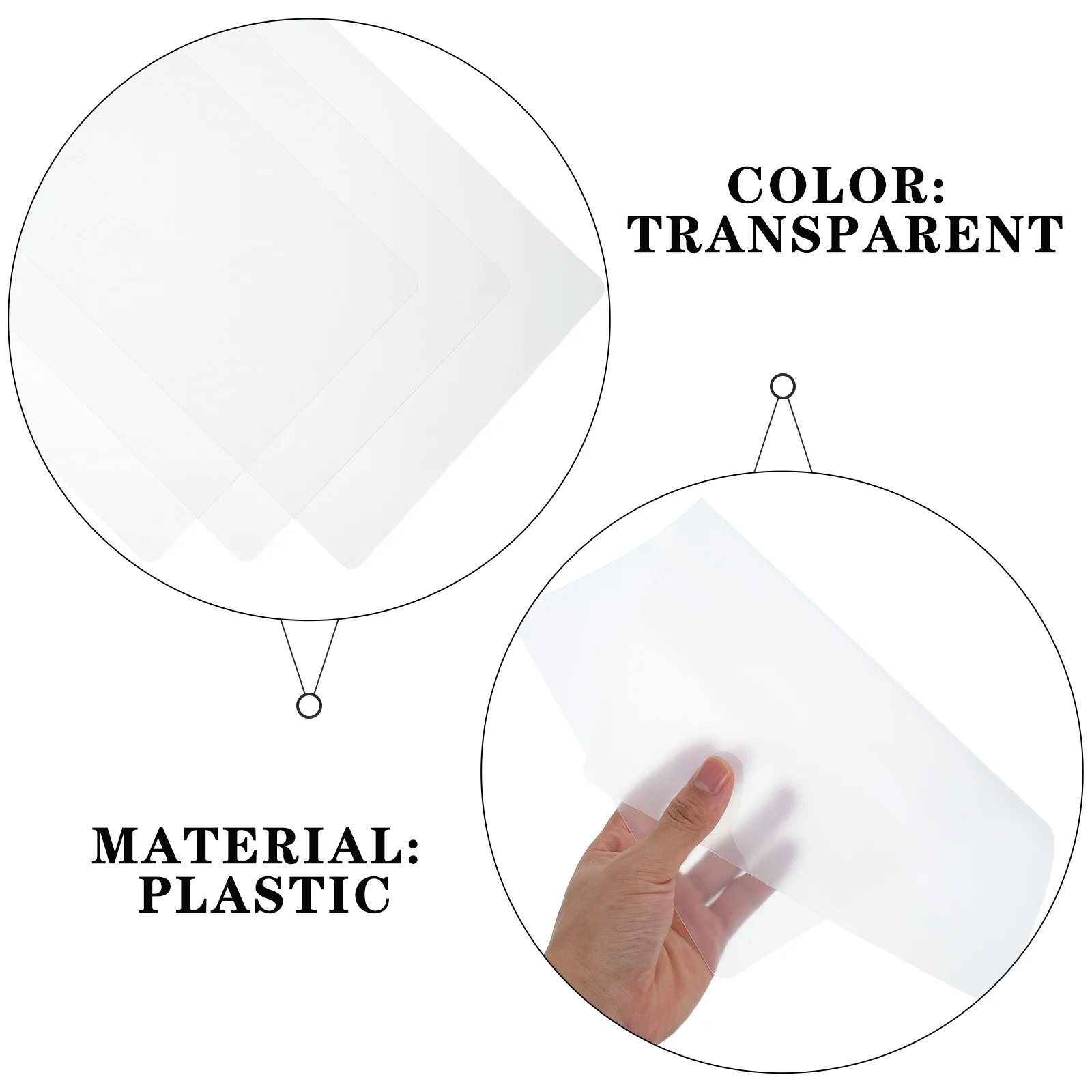 3Pcs Anti-Slip Transparent Sketch Mat Smooth Writing Board for School Office Home Lightweight Durable Portable