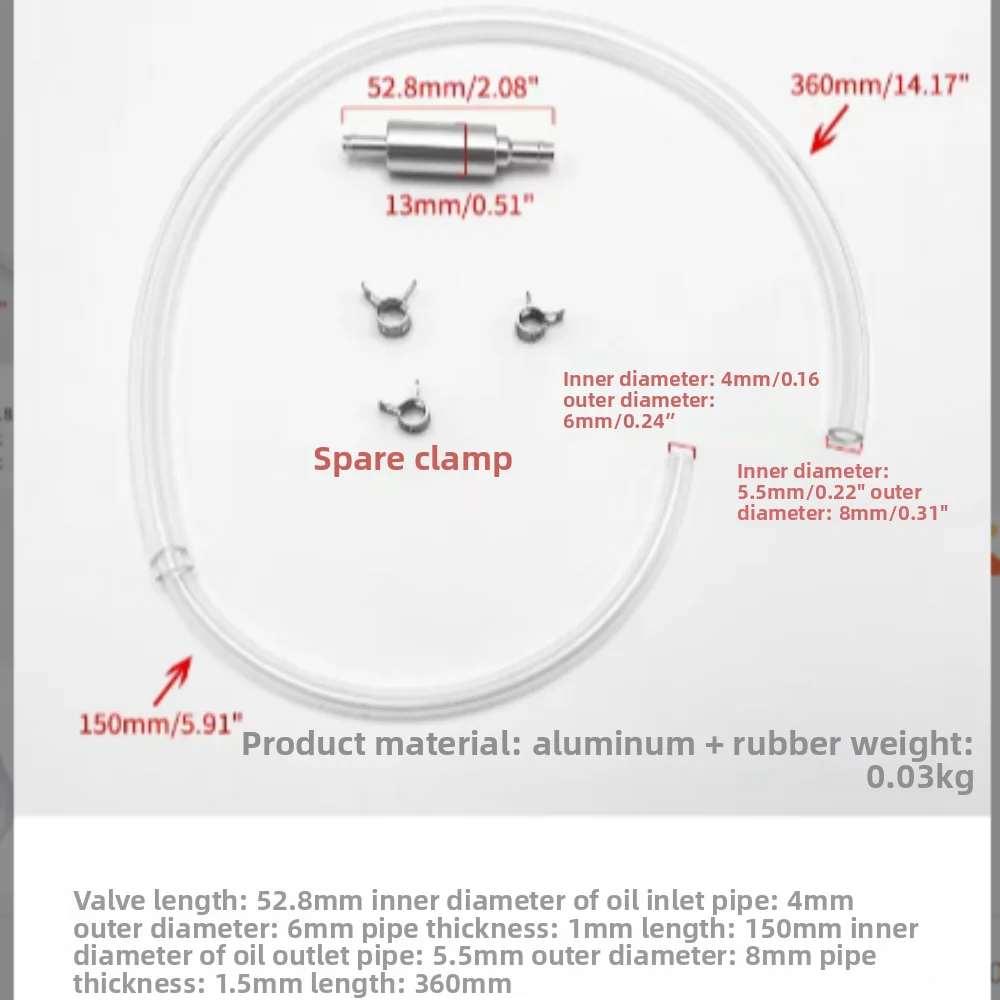 المطاط الفرامل النازف خرطوم مجموعة عالمية مع أنبوب ومشبك الفرامل النازف عدة نزيف السوائل طريقة واحدة تحقق صمام #6