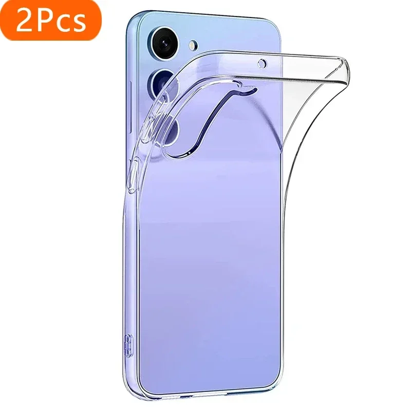 

2Pcs Crystal Silicone Clear Soft Case For Samsung Galaxy A55 A35 A25 A15 A05S A05 A54 A34 A24 A14 A04S A04 Back Transparent Bump