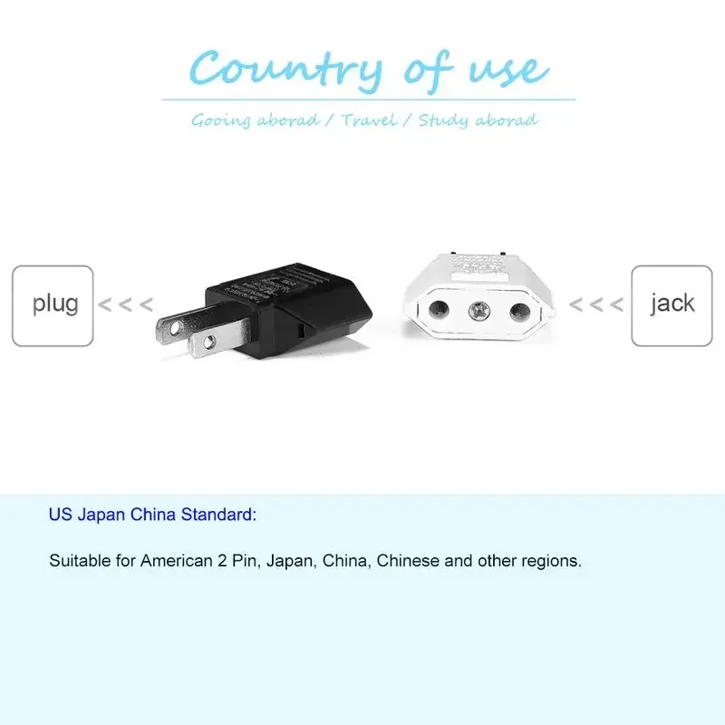 Power Converter American Adapter EU To US Adapter Mexico Plug US Plug Adapter Electrical Socket AC Outlet Travel Adapters