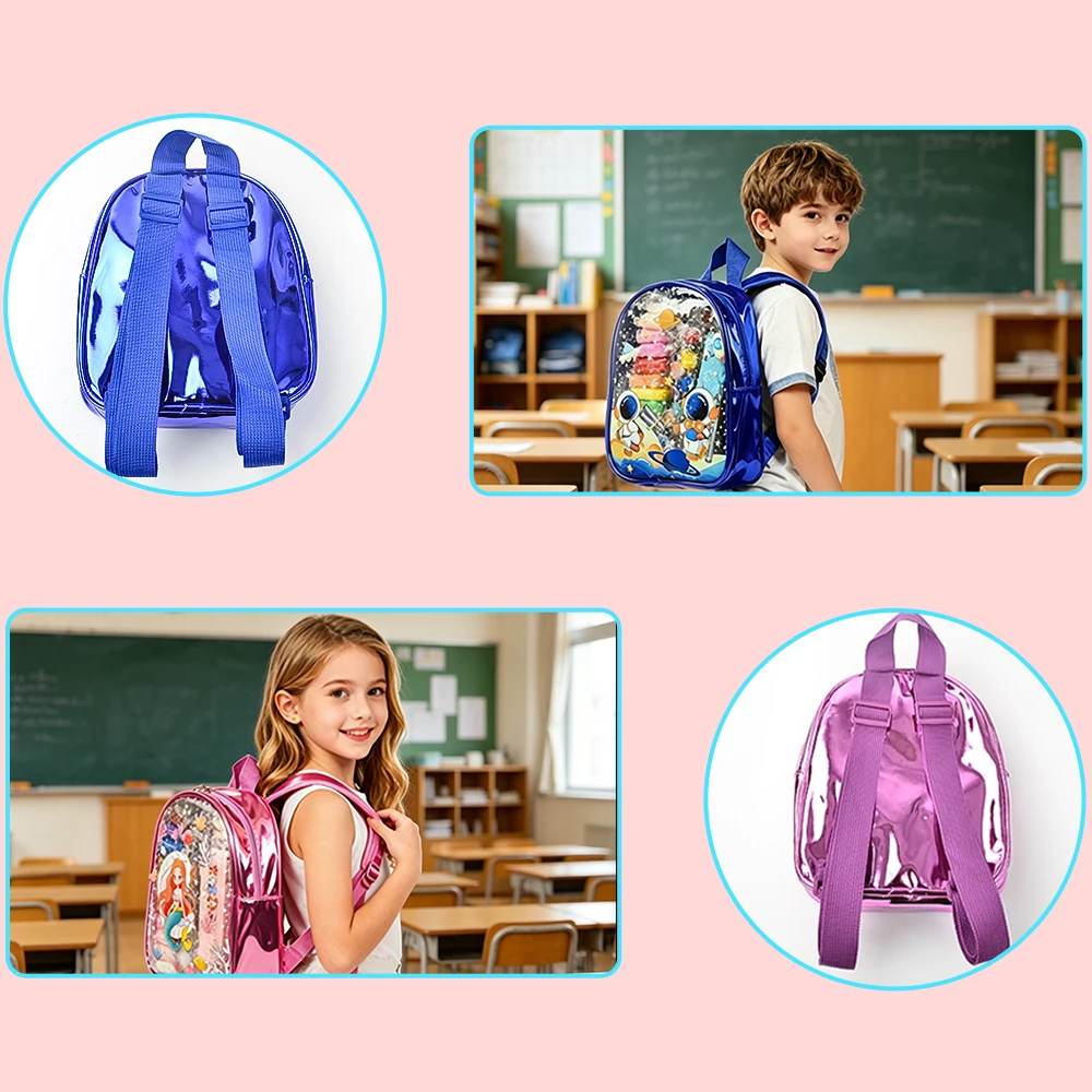 104 Pieces Multifunctional Art Kit Including Toys & School Bag Children Christmas Birthday Gift Student Art Supplies