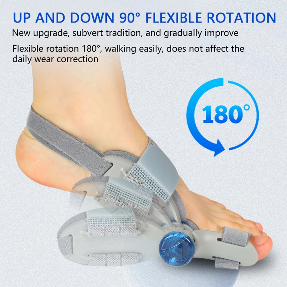 

1/2pcs Bunion Corrector Foot Hallux Valgus Braces Rotatable Toe Separator Straightener Adjustable Pedicure Finger Toe Corrector