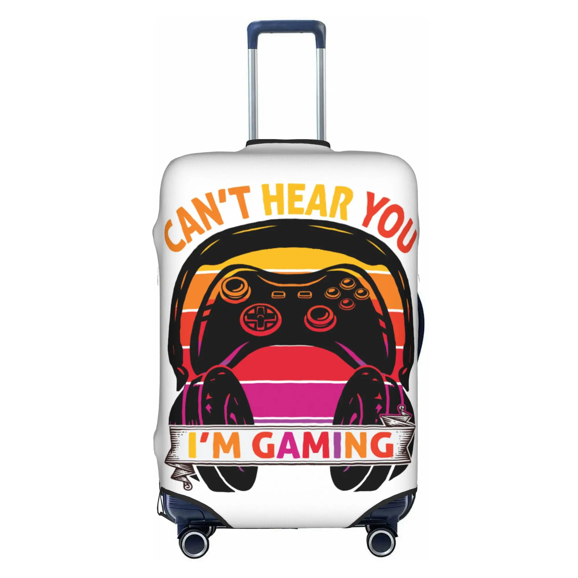Custom Gaming Controller Button Gamer Video Game Suitcase Cover Elastic  Travel Luggage Covers for 18-32 inch