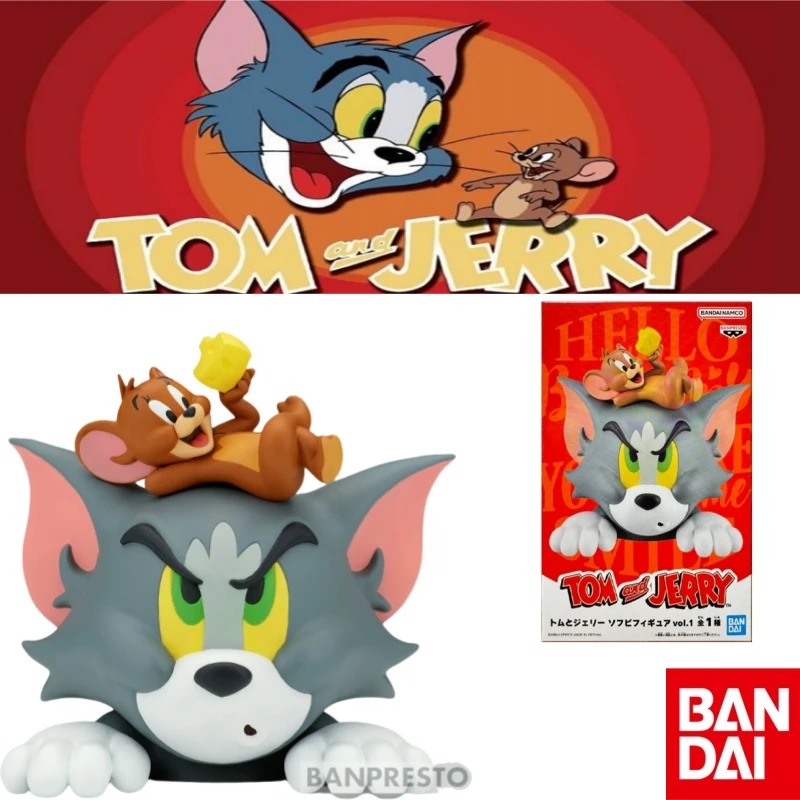 Bandai-figuras de acción de Tom y Jerry Scenic, estatua de colección, modelo de Anime, muñeca Kawaii, juguetes para niños, regalos originales genuinos