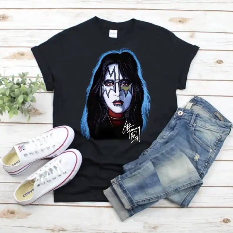 Ace Frehley Vintage T-Shirt: Remembering and commemorating - Cotton fabric with high-definition printed patterns