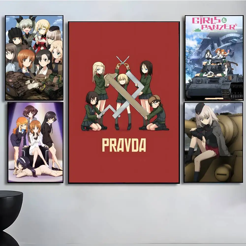 Girls Und P-Panzer GAME Poster Art With Prints Home Bedroom Living Room Decoration Gift