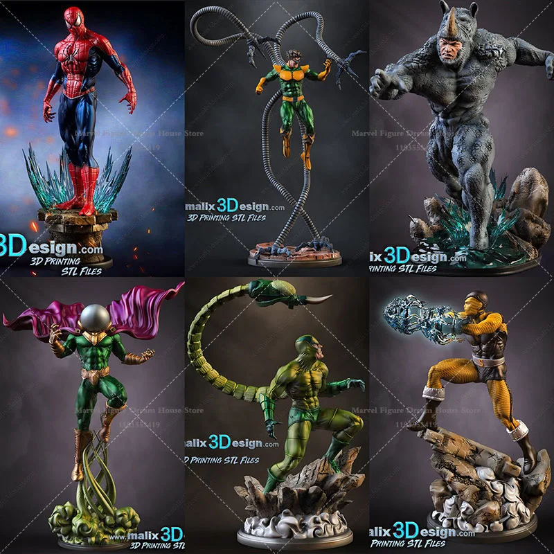 

1/24 1/18 Scale DIY Self-assembled GK 3D Resin Un-panited Doll White Model Spider Peter Battle Against the Sinister Team