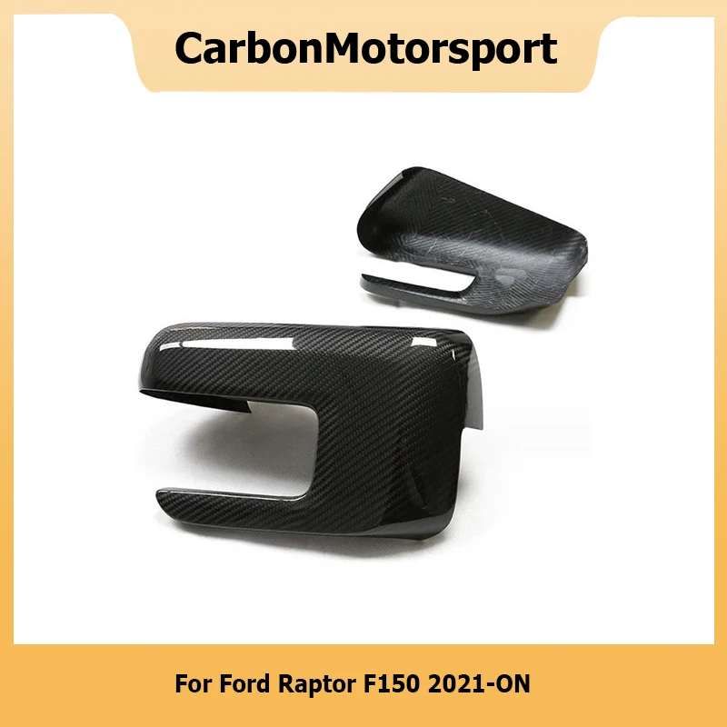 Styling Add on 100% Brand New Real 3K Gloss Carbon Fiber Rearview Side Door Mirror Cover For Ford F150 Raptor 2021-ON