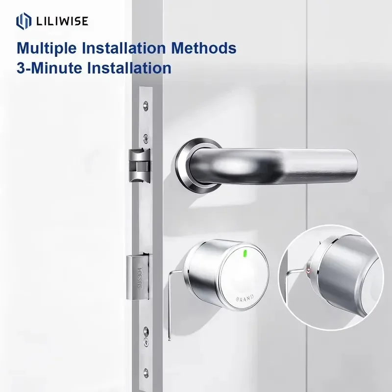 for Liliwise Retrofit Smart Door Lock Electronic Digital Key Turner Fits for EU Profile Cylinders with Auto Lock and App