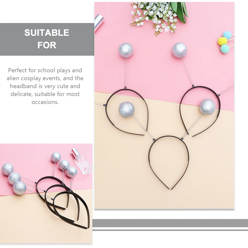 

Antenna Balls Glitter Hair Hairbands With Glitter Balls Hoops Hair Hoops Party Costume Accessory Cosplay