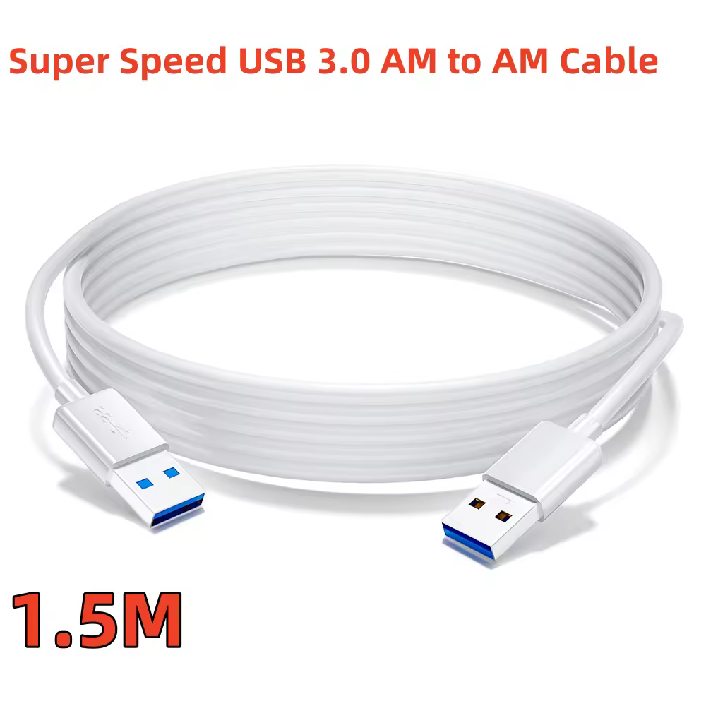 USB 3.0 auf USB 3.0-Verlängerungskabel, Stecker auf Stecker, USB 3.0-Verlängerungskabel, kurzes Typ A auf USB A für Heizkörper, Laptop, TV-Box, Festplatte