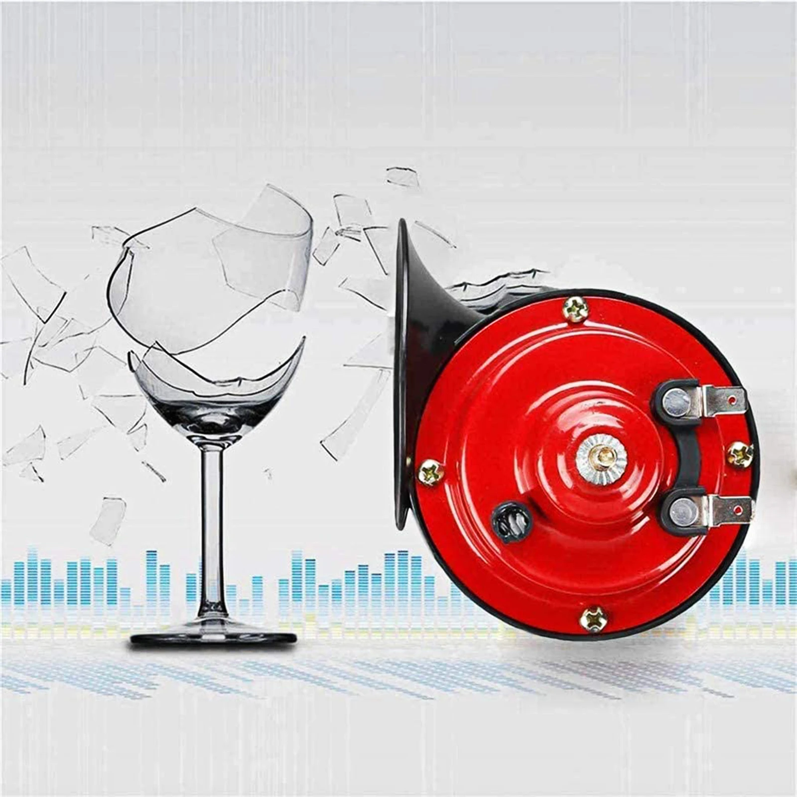 12V Schnecke Sound Horn Wasserdichte Elektrische Schnecke Horn 120dB Laute Horn Dual Tone Auto Warnung Lautsprecher Motorrad Auto Zubehör