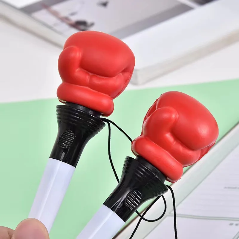 Creative Boxing Glove Design Ballpoint Pen Stress Relief Bouncing Neutral Pen Children's Funny toys Student Stationery Supplies