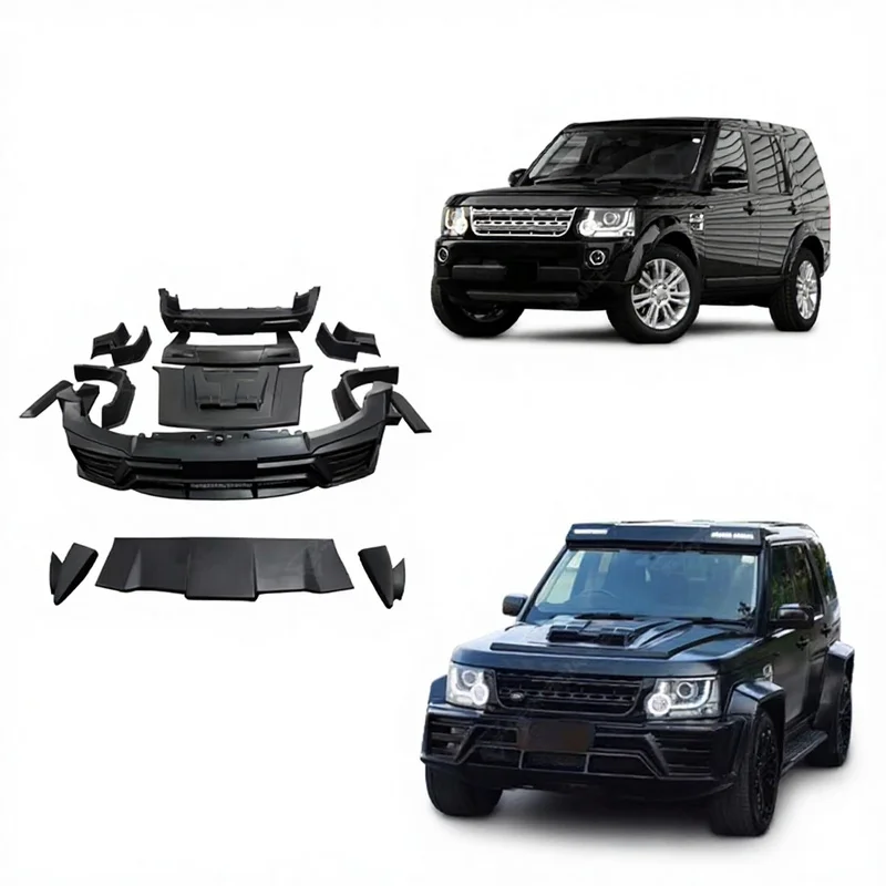 High Quality G Style Conversion Body Kit FRP Front Rear Bumper Side Skirts Hood Wheel Brow Fit for Discovery 4