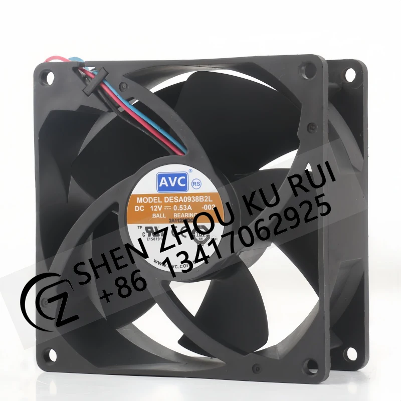 New AVC 12V 0.53A AC EC 9038 9CM Axial flow server High air capacity Three-wire DESA0938B2L cooling fan