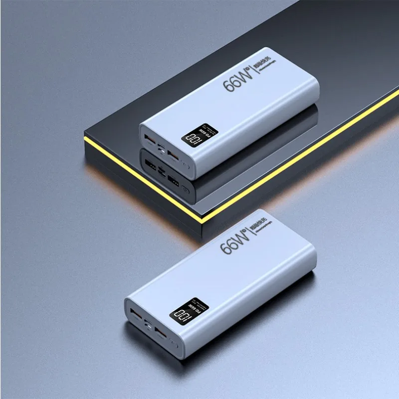 20000mAh 66W Power Bank Super Fast Charging Battery Portable Large-Capacity Digital Display Ultra-Thin Mobile Power Supply
