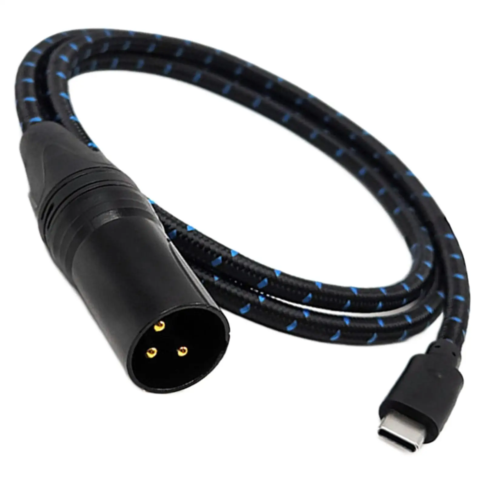 Type-c to XLR Cable Plug and Play High Shielding Rate High Strength Cable HiFi Sound Quality Audio Line for Audio Speaker Tablet