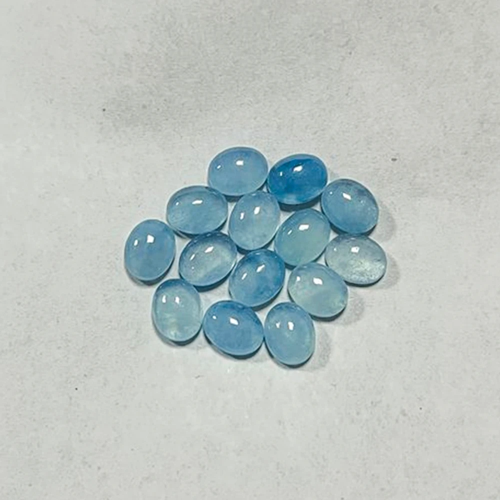 Piedras sueltas 5 unids/bolsa Aguamarina Natural piedra lunar Larimar ámbar piedra Natural de alta calidad accesorios DIY al por mayor