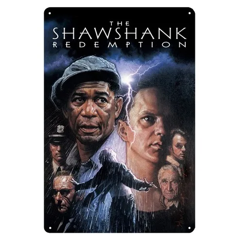 The Shawshank Redemption Movie Metallposter-Blechschild – 20 x 30 cm große Platte