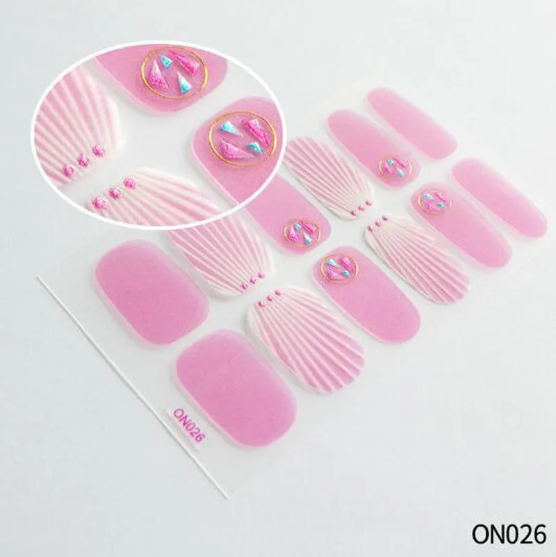 Fake Nail Stickers Decals 3D Drill Decals Tattoo Sliders For Nails Manicure Art Finger Nails Polish Decals Nails Accessories