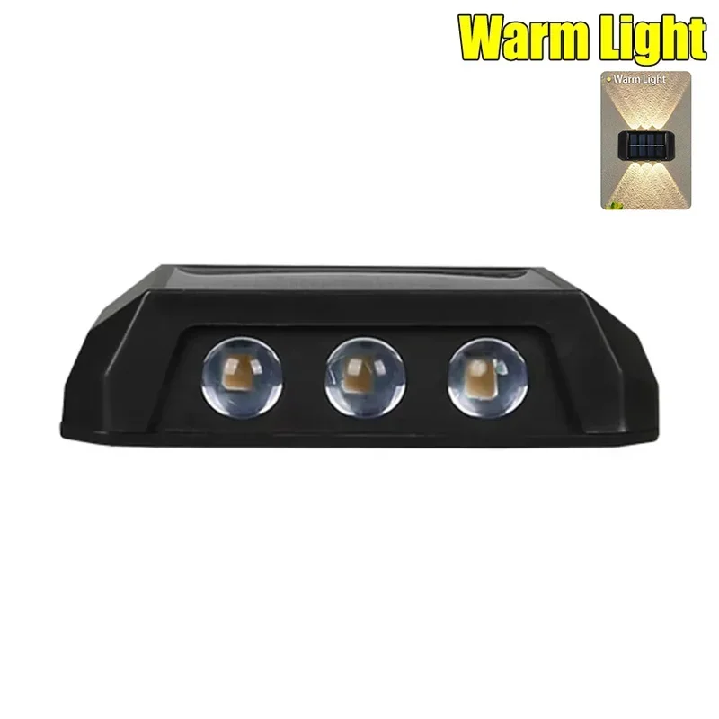 Wandlamp op zonne-energie IP65 Waterdichte LED-veiligheidslicht Omhoog en omlaag Verlichting Gemakkelijk te installeren Buitenterras Tuin Straat Landschap Decor