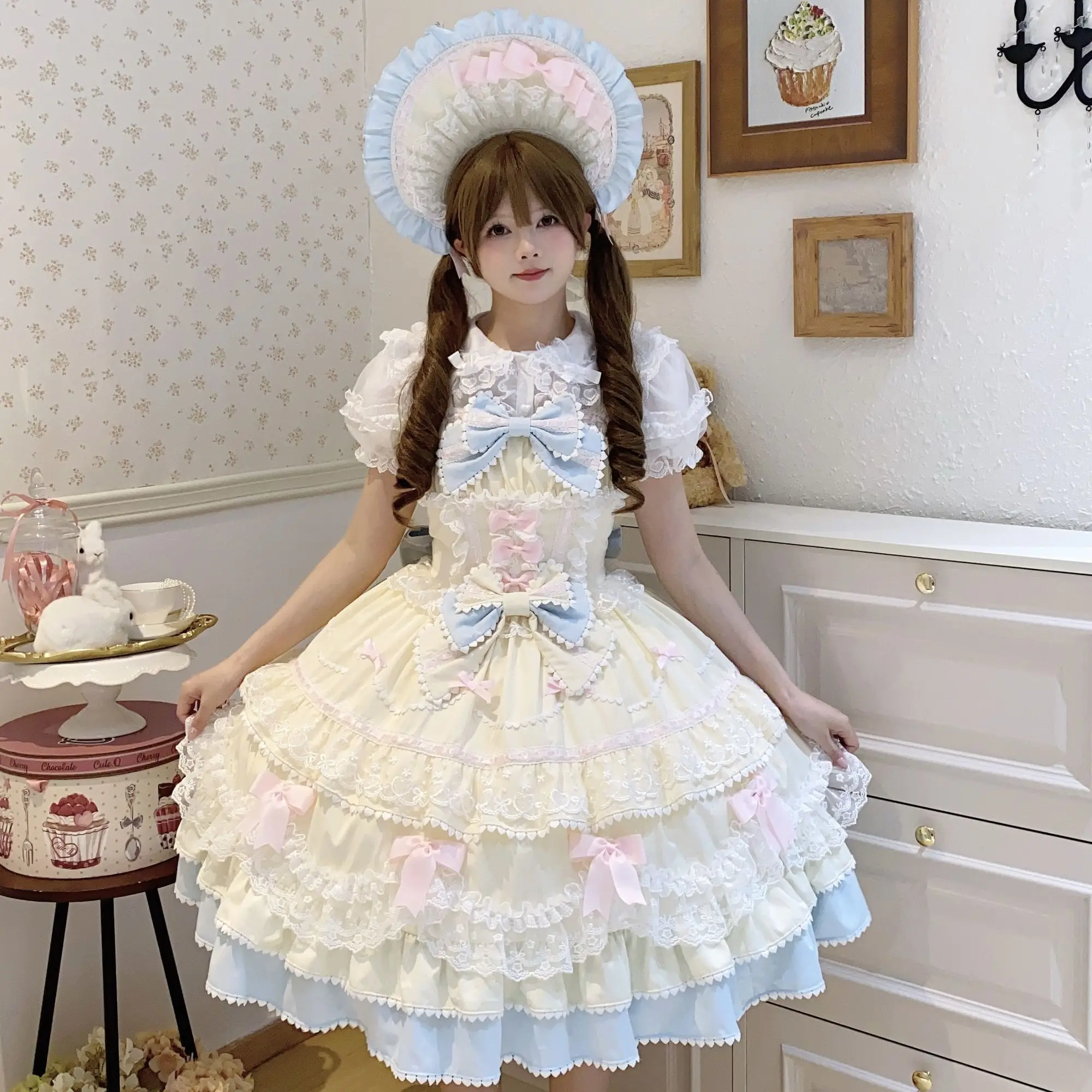 ロリータドレスかわいい Jsk サスペンダードレスヴィンテー - Victorian Women'S Formal Wear のレビューと価格