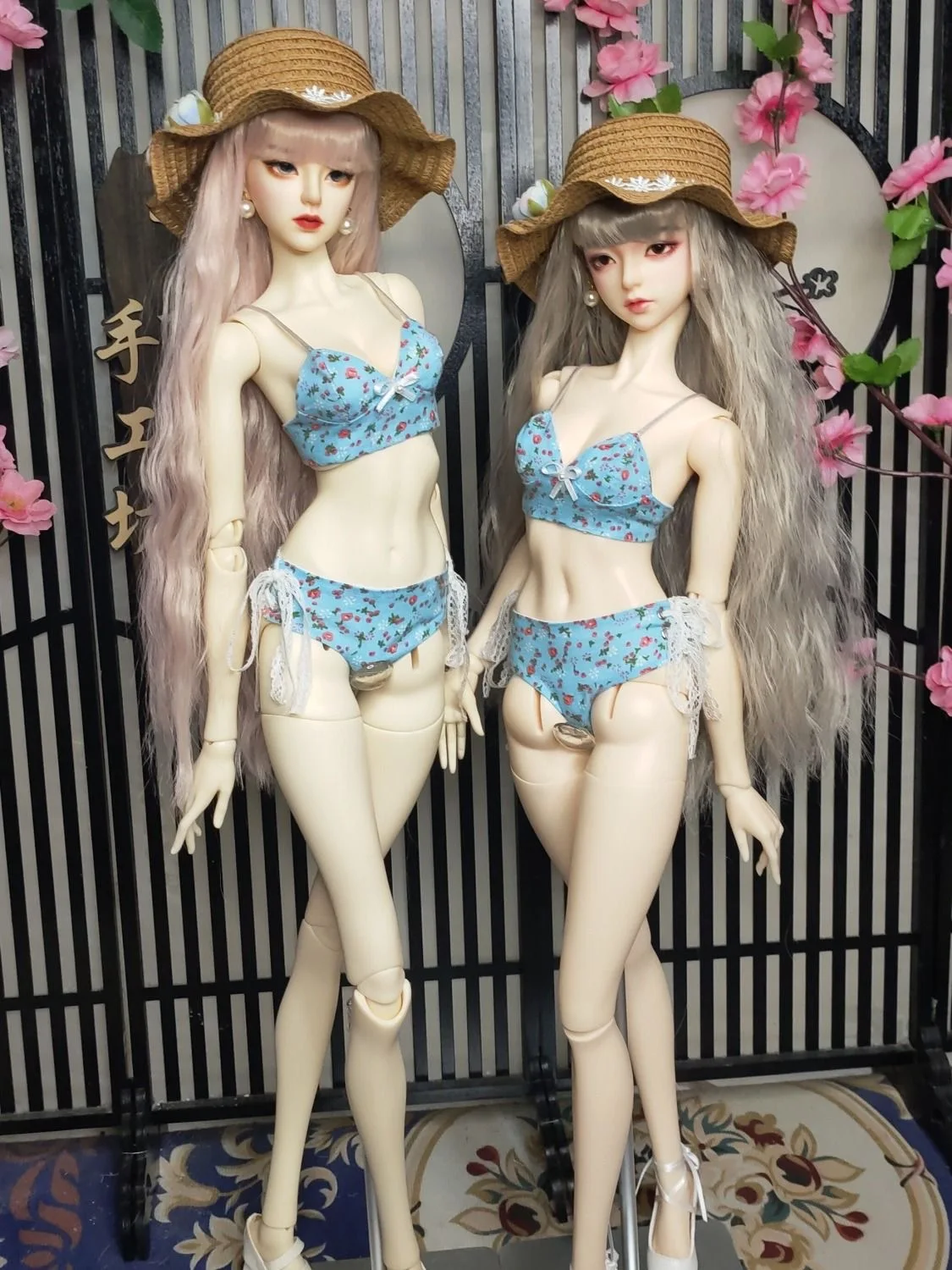 1/3 1/4 BJD Big Girl Bikini Undies Set, AS62 Doll Clothes, Yeluoli Debisheng Underwear Hat Free Shipping