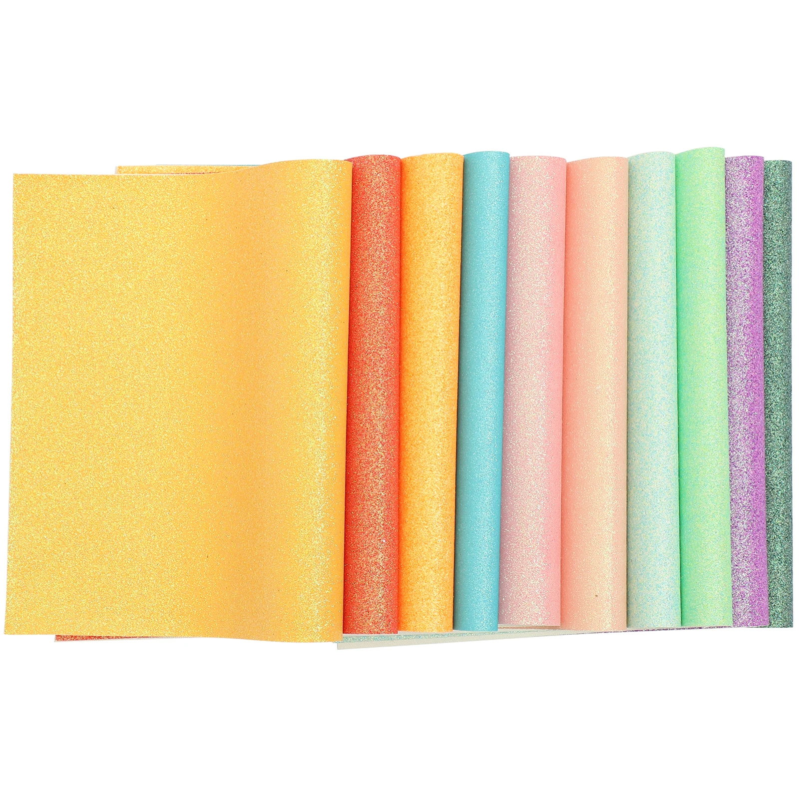 

10pcs Glitter PU Sheets for DIY Crafts Making Kits Earrings Festival Decor Artificial Fabric Easy to Cut