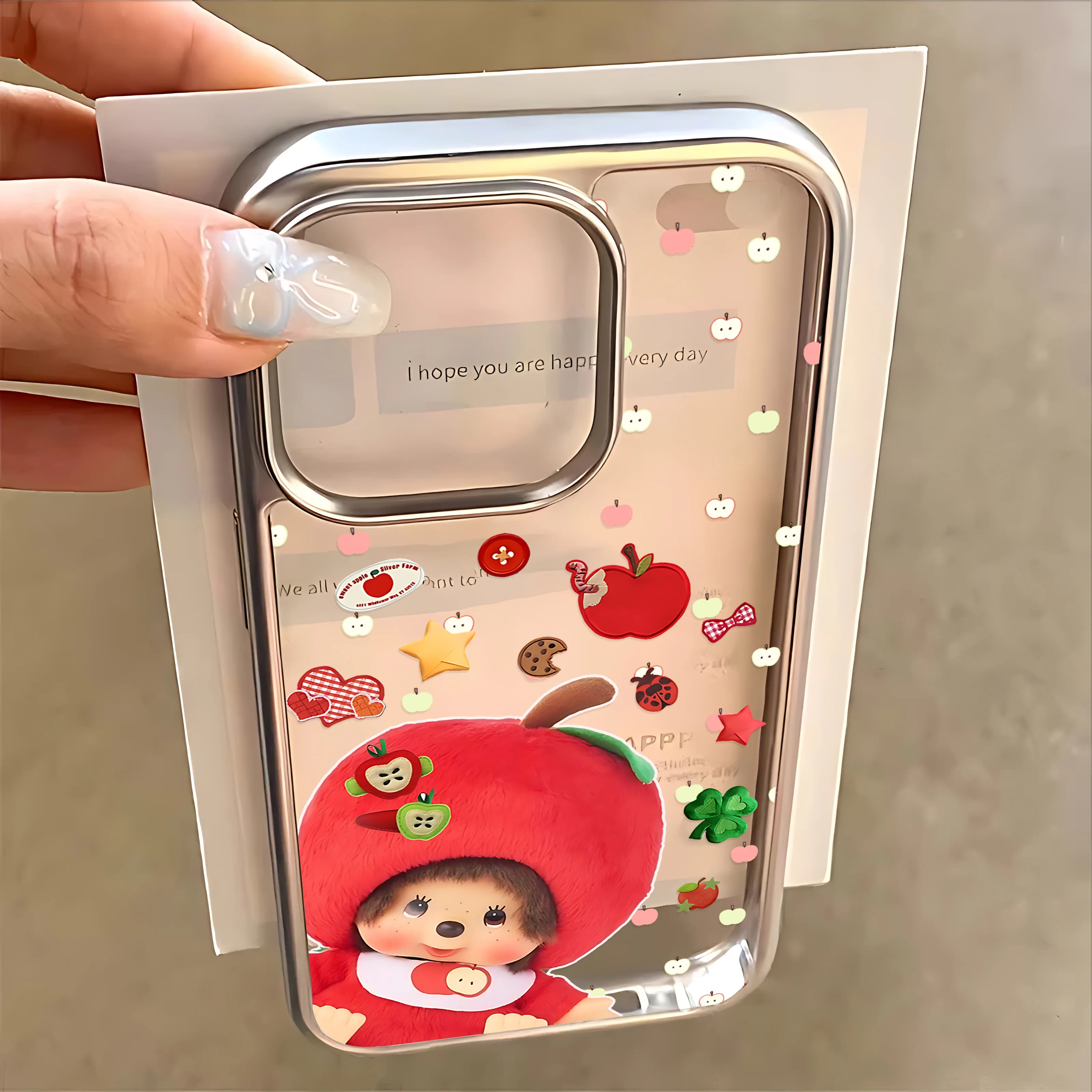 Cute Monchhichis Colorful Phone Case for iPhone 17 16e 16 15 14 13 12 11 Air Pro Max X XR XSMAX 8 7 Plus Luxury Clear Back Cover