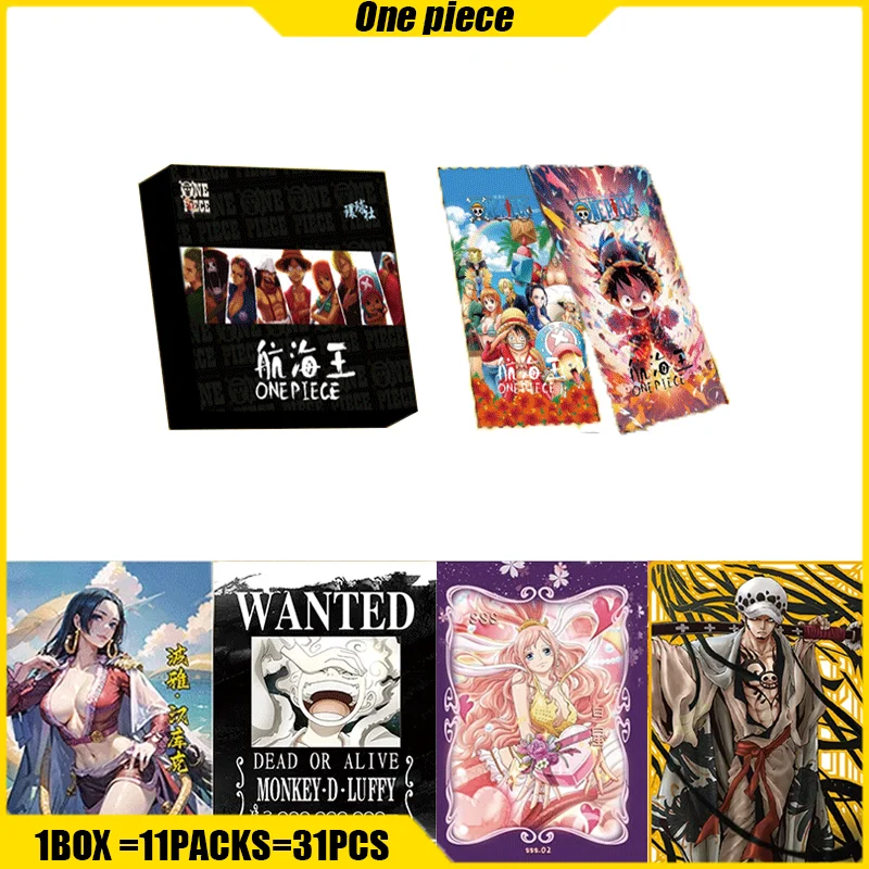 HUANQIUSHE One Piece Cards Anime Figure Playing Cards Mistery Box Board Games Booster Box Toys Birthday Gifts for Boys and Girls