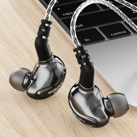 BLON BL-01 Wried In Ear HIFI Earphone 10mm Biological Fiber Diaphragm DJ Earbuds Headphone with 4 Core 6N OFC Detachable 2PIN
