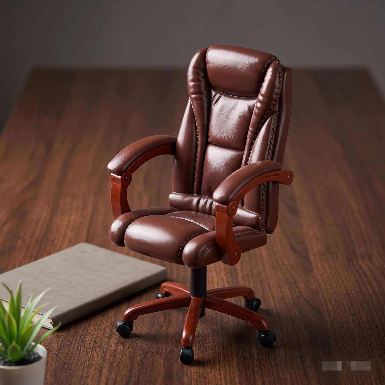 miniature-executive-chair-1-6-scale-doll-office-chair-dollhouse-furniture-12-inch-padded-for-collectors-dollhouses-dioramas