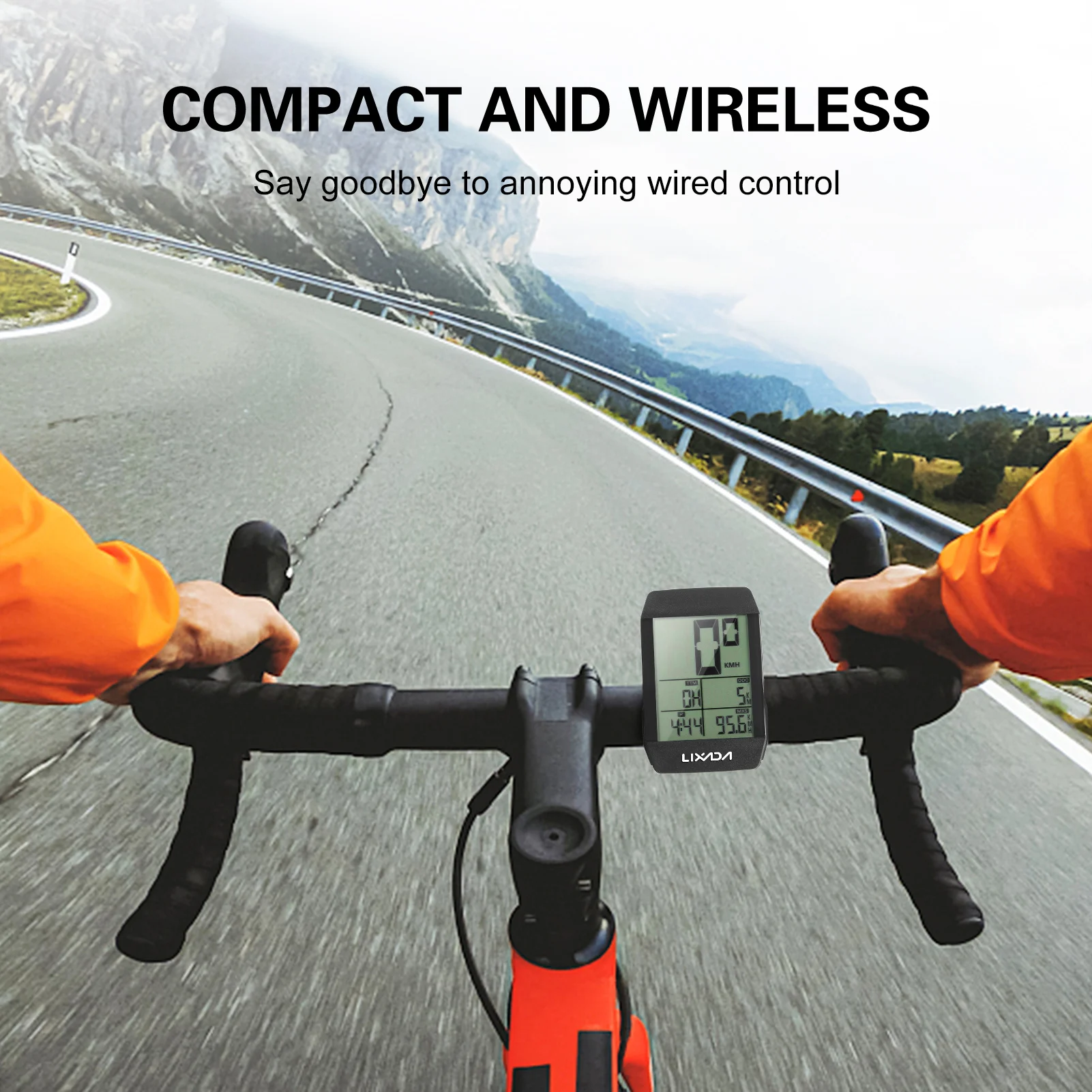 LIXADA Wireless Bike Computer Waterproof Bicycle Speedometer Odometer with LED Backlight Speed Meter Cycling Speedometer