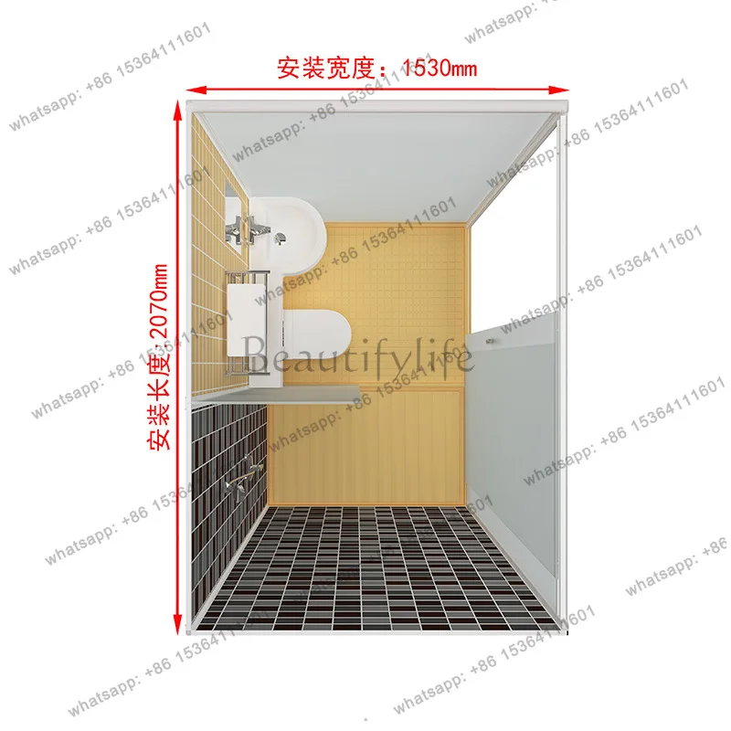 Integral shower room Integrated toilet Rural bathroom Simple toilet Bathroom Bathroom Indoor toilet room