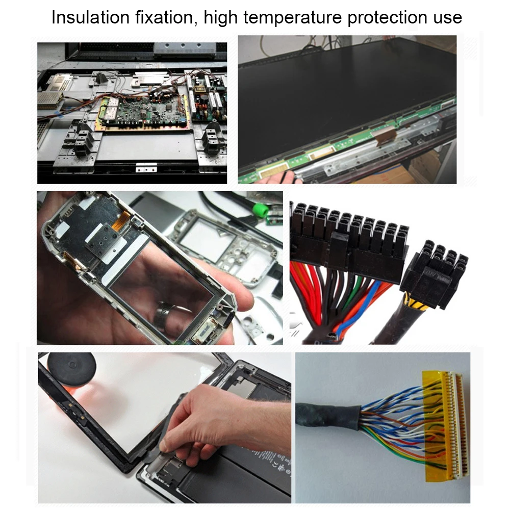 Black Acetate Cloth Single Adhesive Tape High Temperature Resistance Tape For Electric Phone LCD Repair 30M/1PCS