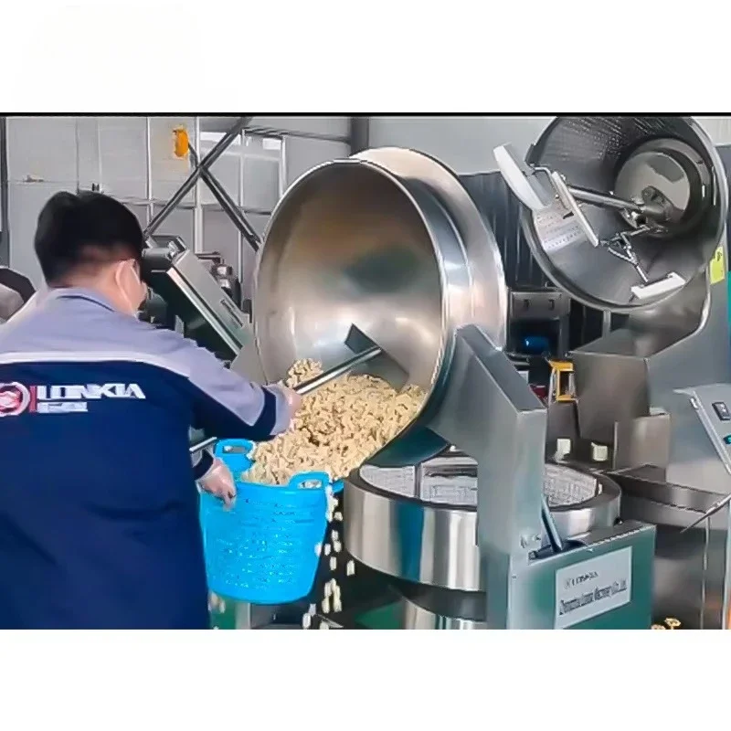 Full Automatic Industrial Caramel Sweet Popcorn Machines Commercial Snack Pop Kettle Corn Production Line Factory Price