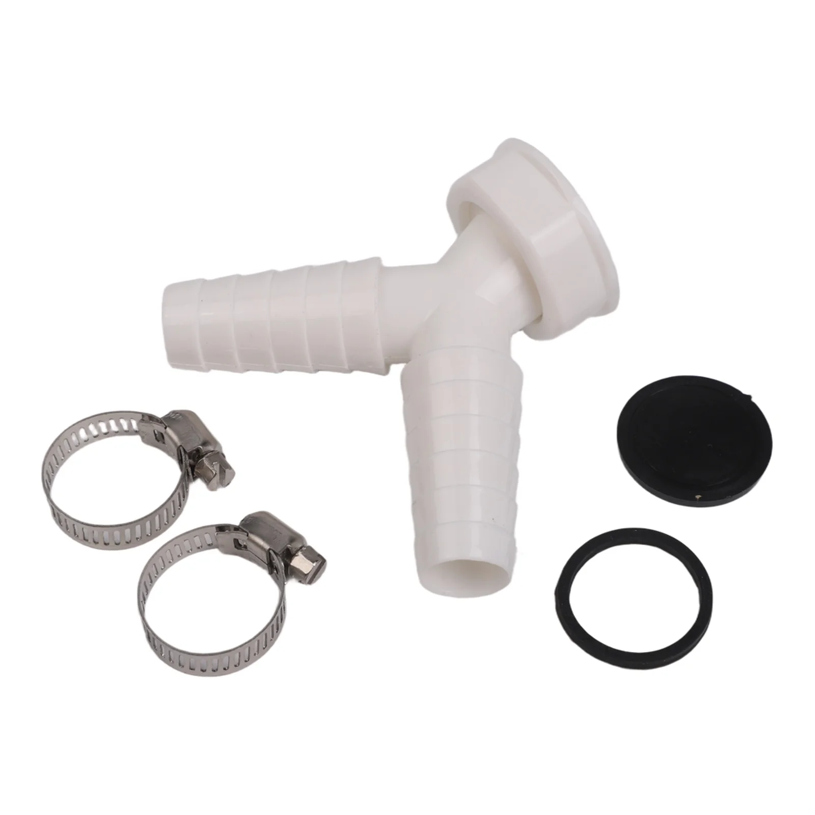 White PVC Y Drain Adapter Inch DN25 Double Connection For Washing Machine And Dishwasher Hose Splitter Plumbing Fittings