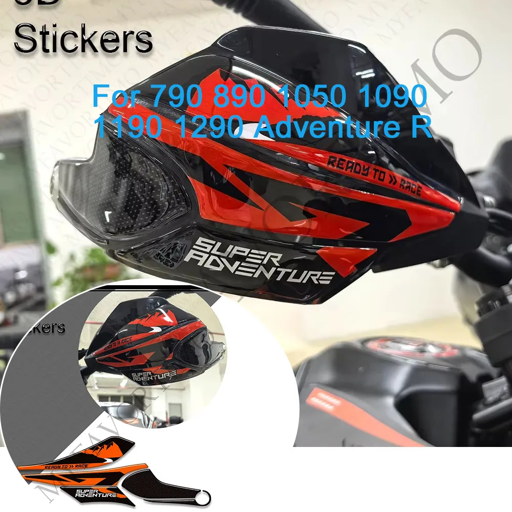 

Adventure R ADV Hand Guard Handguard Handshield 3D Stickers moto DecalsMotorcycle For 790 890 1050 1090 1190 1290