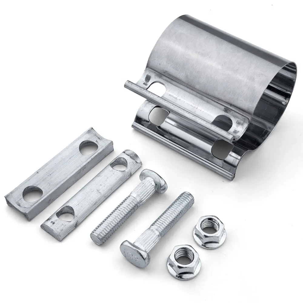 Universal Car Exhaust Pipe Connection Hoop Stainless Steel Butt Joint Band Clamp Exhaust Pipe Fixing Clamp