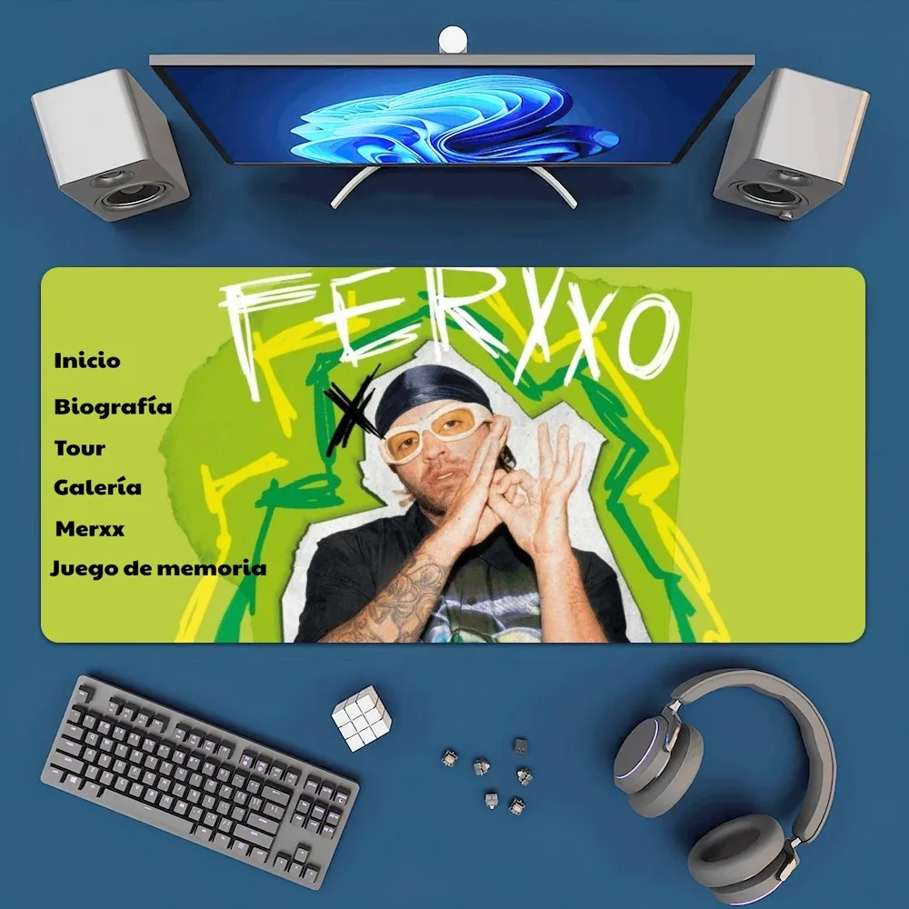 Singer Feid Ferxxo FERXXOCALIPSIS Mousepad Office tappetino per Mouse grande tappetini per tastiera gioco per Computer in gomma tappetino per Mouse