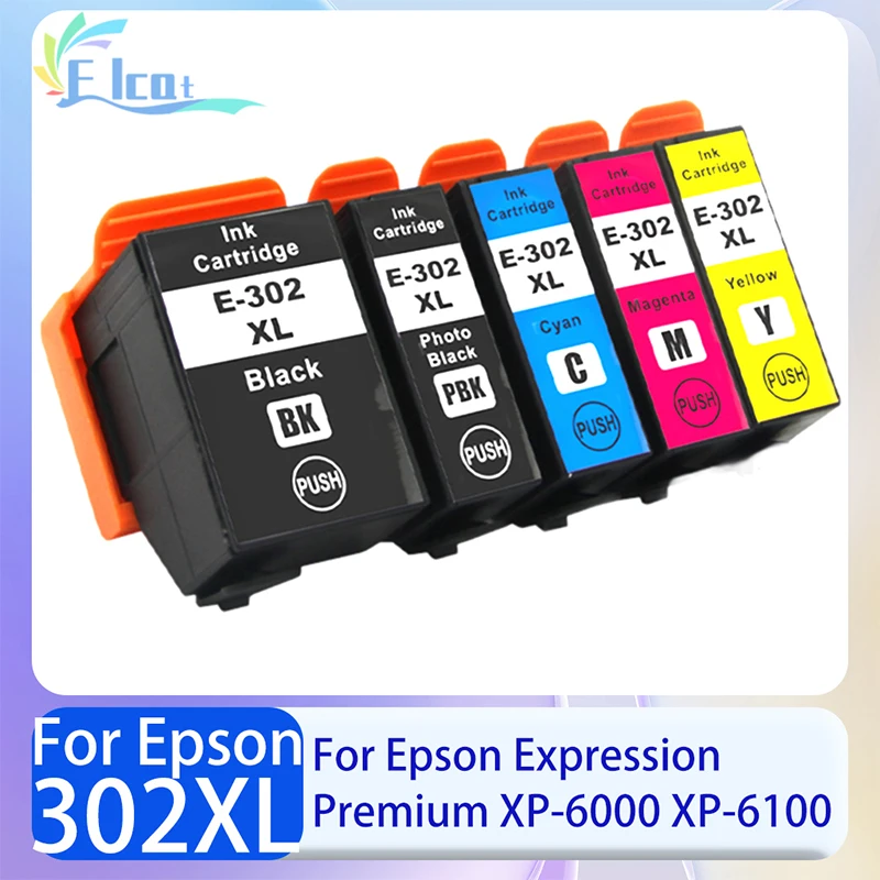 302XL 302 Ink Cartridge Replacement For Epson 302 302XL T302XL Compatible For Epson Expression Premium XP-6000 XP-6100 Printer