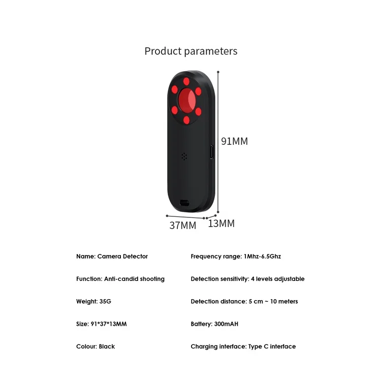 AK400 Scanner Rivelatori a infrarossi Rilevatore di segnale Localizzatore GPS Audio wireless GSM Finder