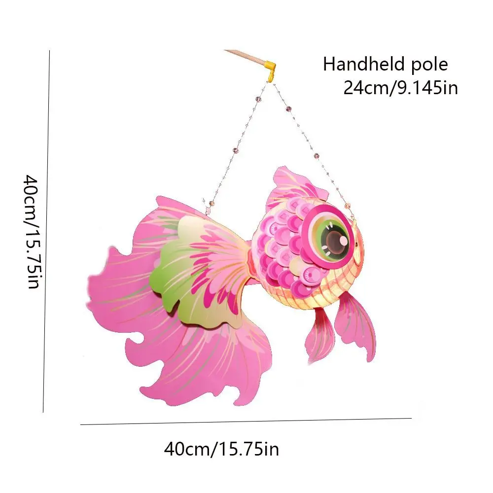 Lanterna luminosa per pesci rossi Artigianato fai-da-te Pesce koi Lanterna per festival di metà autunno Fai da te luminosa Buona fortuna