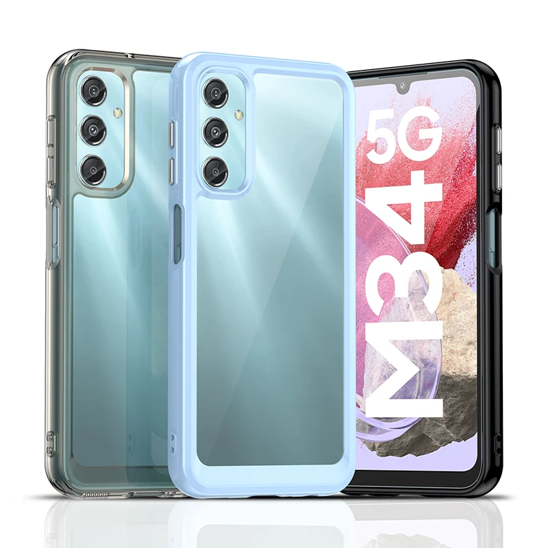 For Samsung Galaxy M34 5G Clear Case For Samsung Galaxy M34 Cover Fundas Hard Translucent Phone Bumper For Samsung Galaxy M34