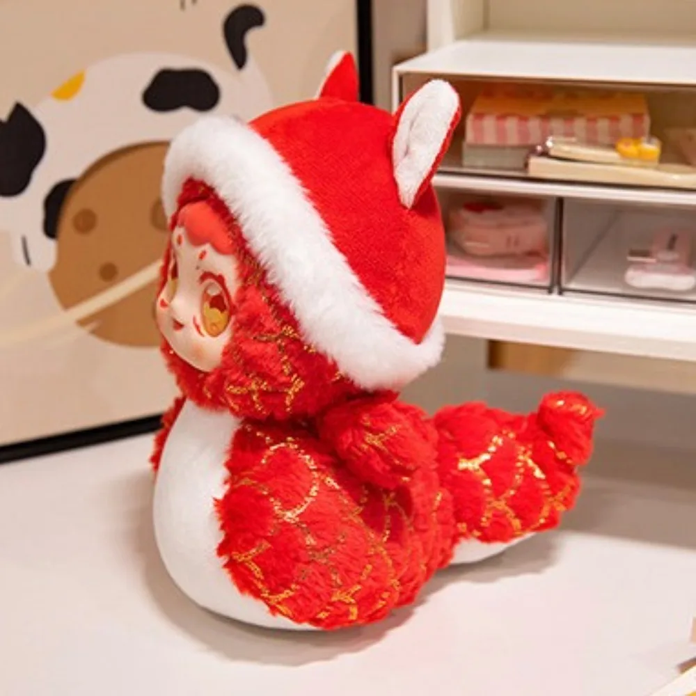 

PP Cotton Snake Year Big Eyes Good Luck Snake Year Mascot Doll Soft Chinese Style Lucky Snake Doll Birthday Gifts