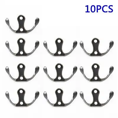 New 10pcs/set Door Zinc Alloy Antique Hooks Hanger For Key Clothes Coat Hat Bag