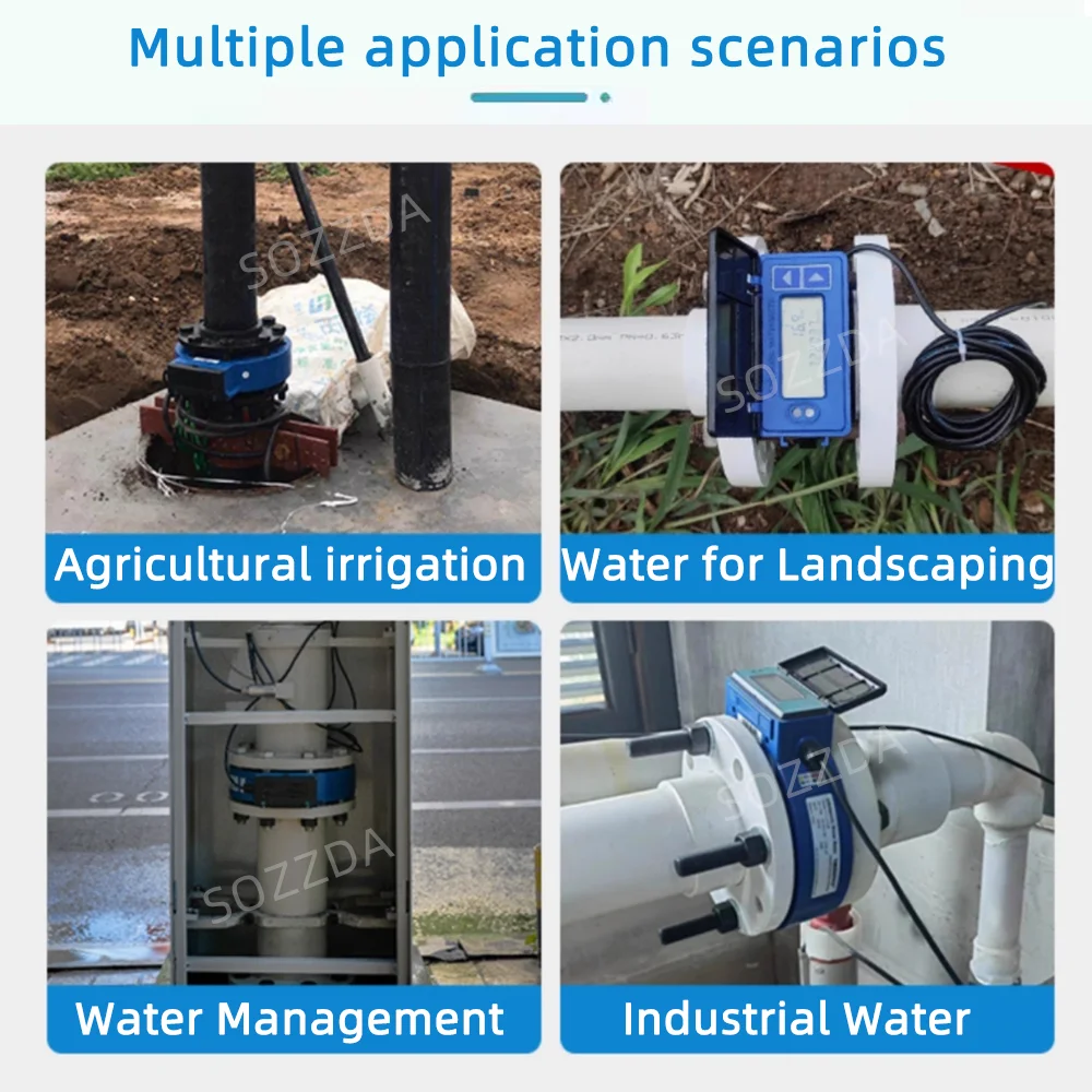 Ultrasonic water meter agricultural irrigation water flow meter industrial water meterDN50 DN65 DN80 DN100 RS485-mudbas protocol