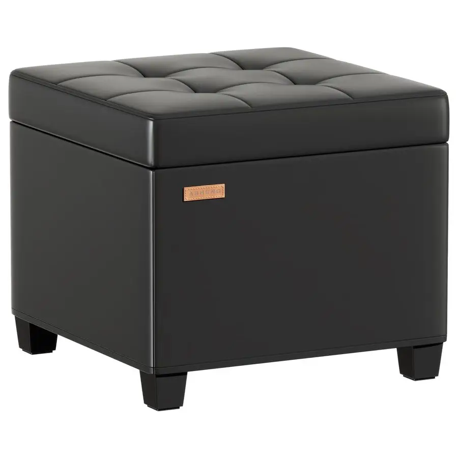 

inches Synthetic Leather turfed Ottomans Cube with Legs, MetalFramed Square Storage Ottoman Foot Rest Stool Holds 770 LB for Do