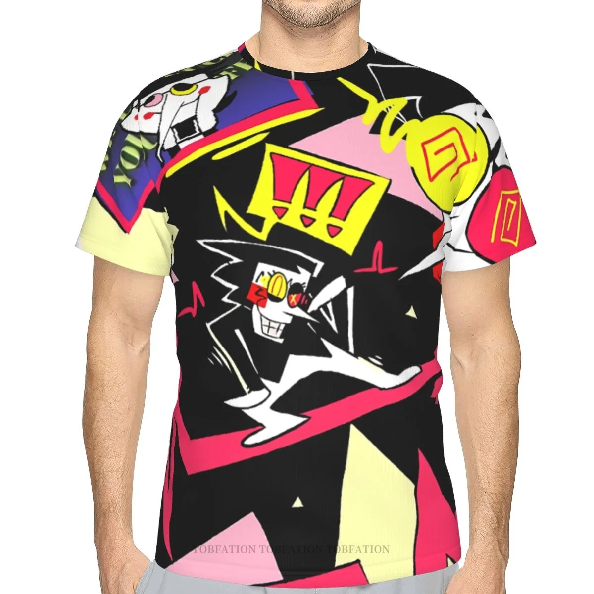 Летние мужские футболки с принтом Spamton Deltarune, свободная футболка из полиэстера с 3D принтом игры, быстросохнущая дышащая одежда с короткими рукавами