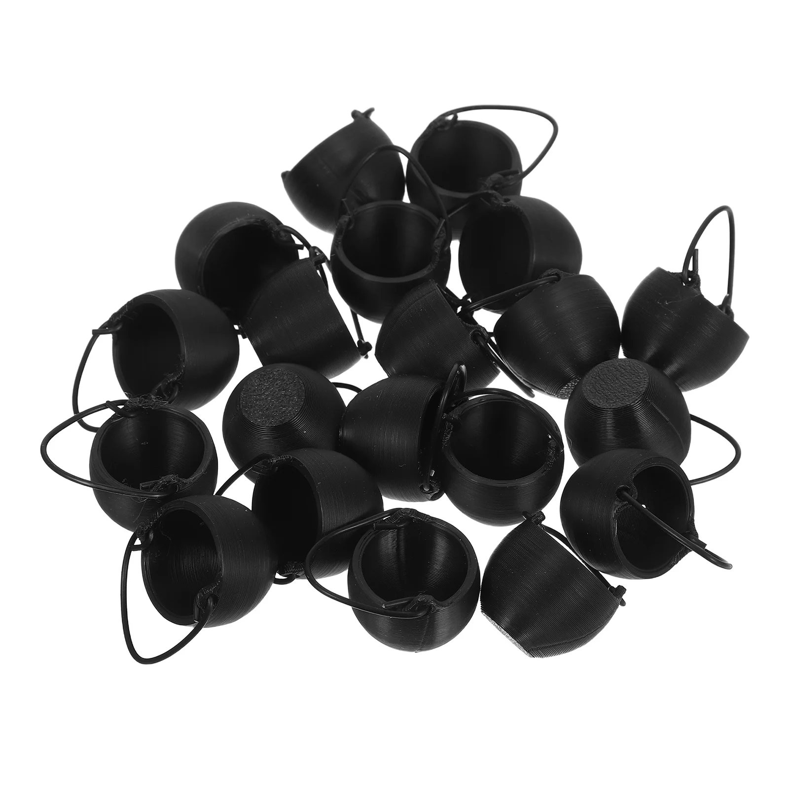 20 Stück Mini-Kessel-Töpfe, Halloween-Party-Dekorationen, kleine Süßigkeitenbehälter aus Kunststoff mit Griff, Figuren, Ornament, Spukhaus